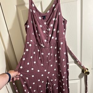 Midi-Length Polkadot Jumpsuit | Torrid